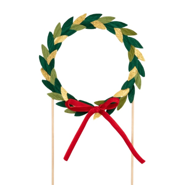 Paper Wreath Cake Topper - Kağıt Çelenkli Pasta Süsü