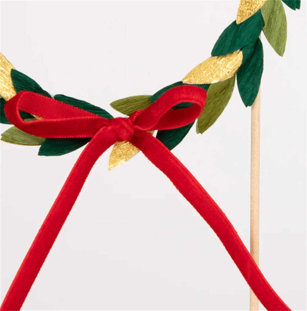 Paper Wreath Cake Topper - Kağıt Çelenkli Pasta Süsü