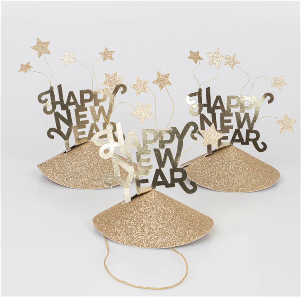 Happy New Year Party Hats - Happy New Year Parti Şapkaları (6'lı)