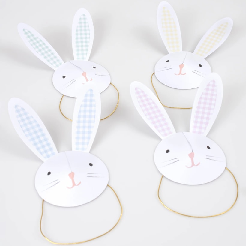 Bunny Party Hats - Tavşan Parti Şapkaları (x6)