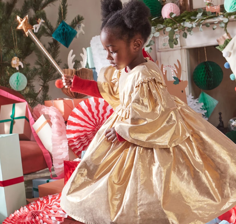 Gold Angel Dress Age 3-4 - Altın Melek Elbise 3-4 Yaş
