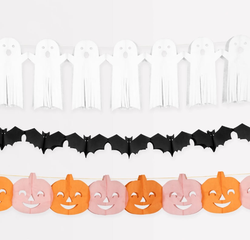 Tissue Paper Halloween Garlands - Cadılan Bayramı Asılan Süs