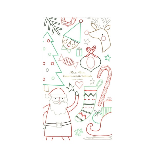 Christmas Colour In Activity Tablecloth - Yeni Yıl Aktivite Masa Örtüsü