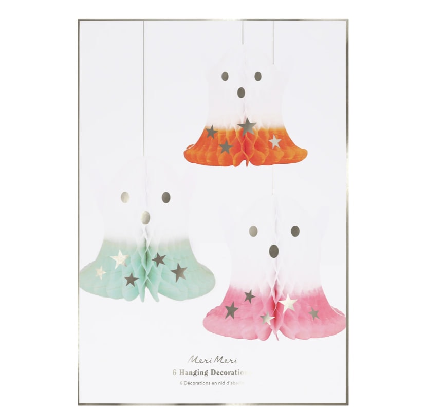 Ombré Ghost Hanging Decorations - Neon Detaylı Hayalet Asılan Süsler (6'lı)