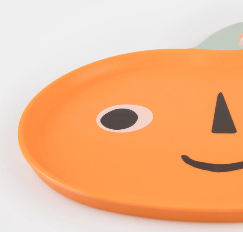 Melamine Jack O' Lantern Plate - Balkabağı Melamin Tabak