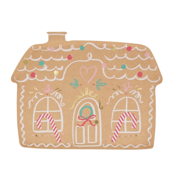 Gingerbread House Plates - Zencefilli Kurabiye Tabak (8'li)