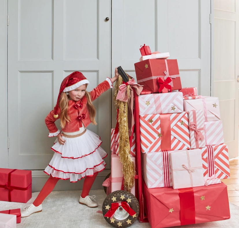 Santa's Little Helper Kostüm / 3-4 Yaş