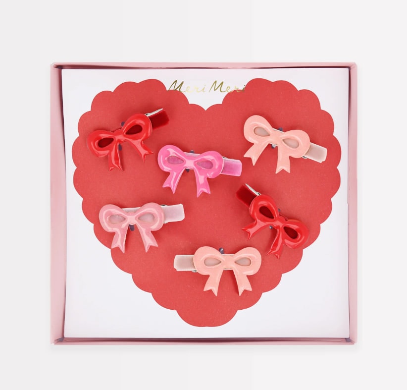 Valentine's Bow Saç Tokaları - 6 Adet