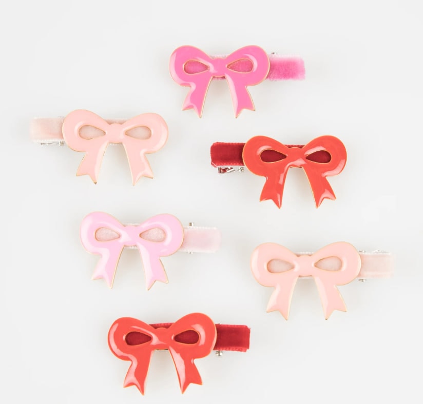 Valentine's Bow Saç Tokaları - 6 Adet