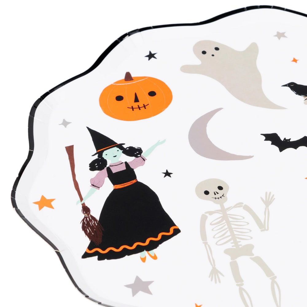 Happy Halloween Tabaklar - L - 8 Adet