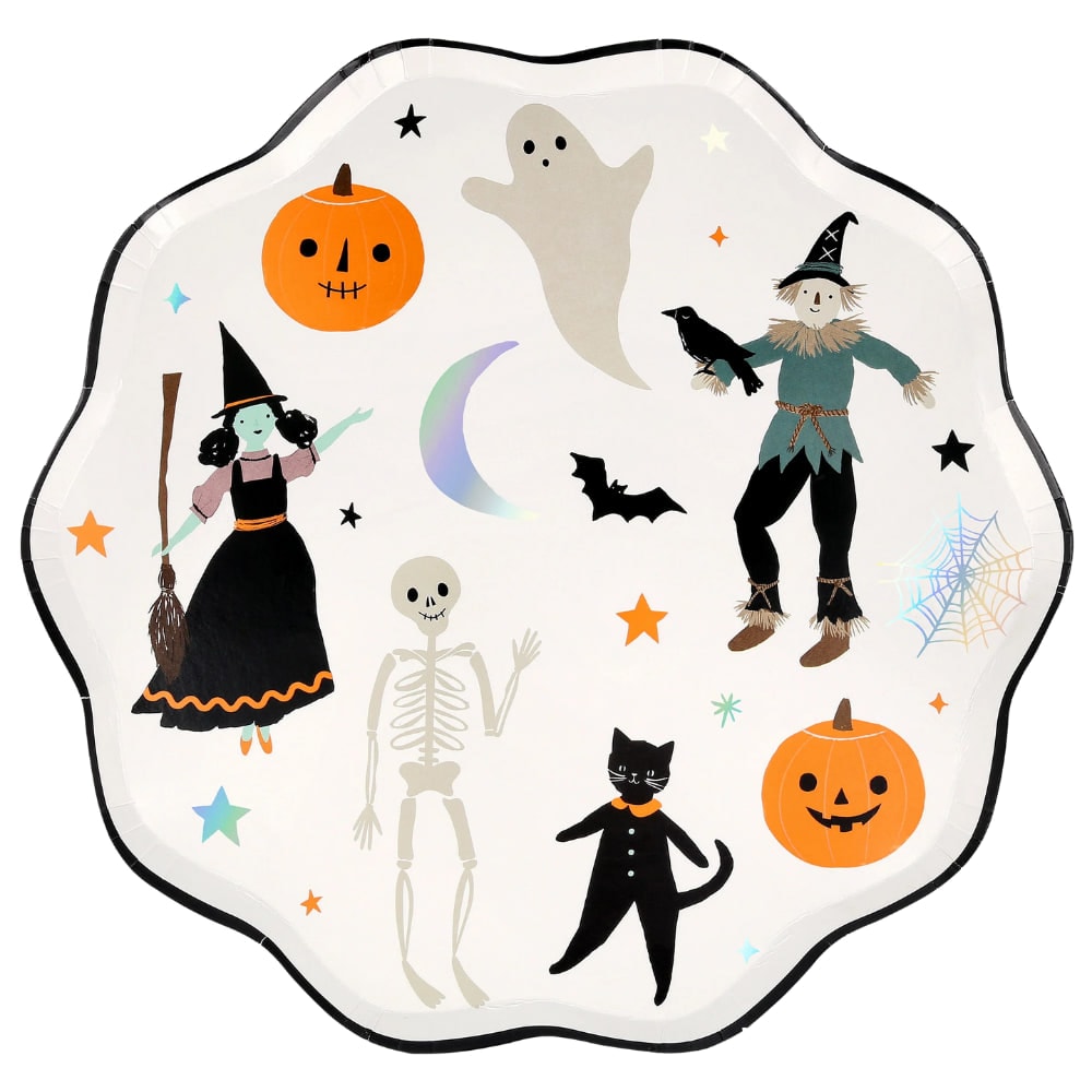 Happy Halloween Tabaklar - L - 8 Adet