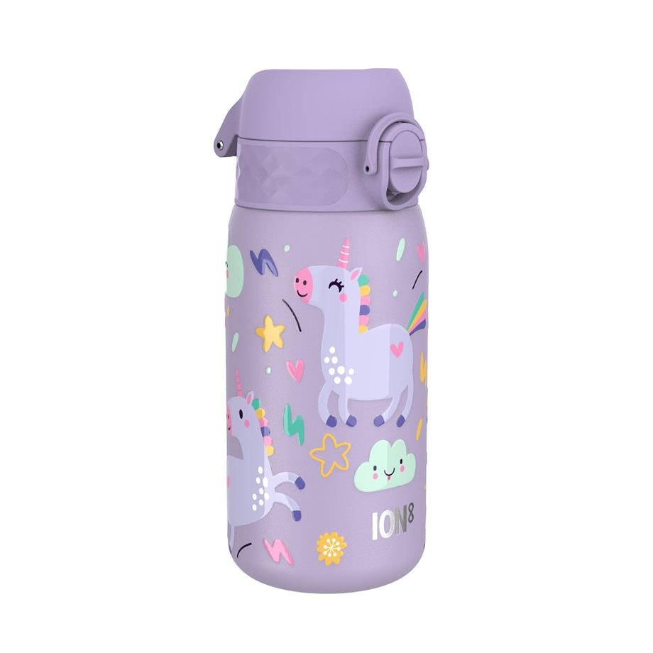 Paslanmaz Çelik Çocuk Suluk - Mor Unicorn - 400 ml - Sızdırmaz