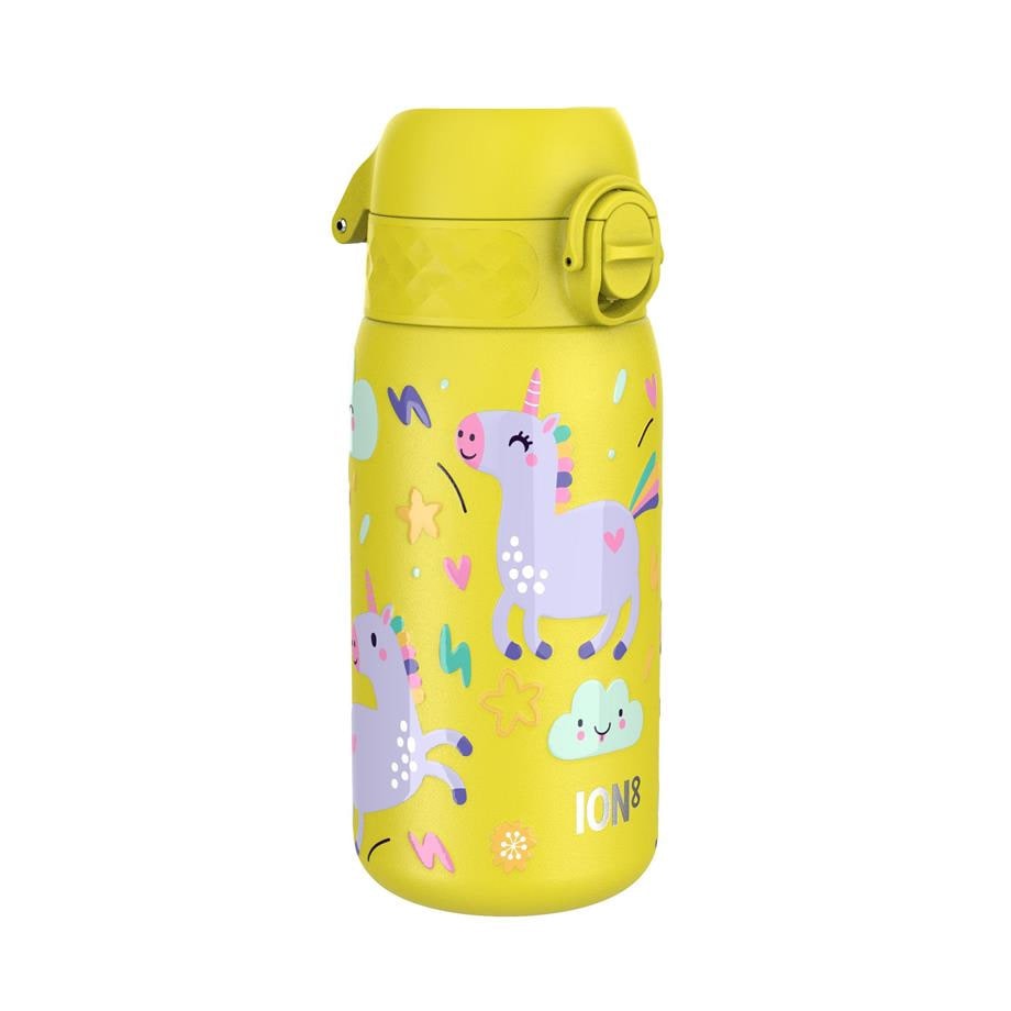 Paslanmaz Çelik Çocuk Suluk - Sarı Unicorn - 400 ml - Sızdırmaz
