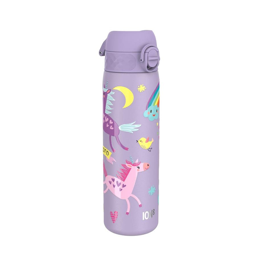 Paslanmaz Çelik İnce Suluk - Mor Unicorn - 600 ml - Sızdırmaz