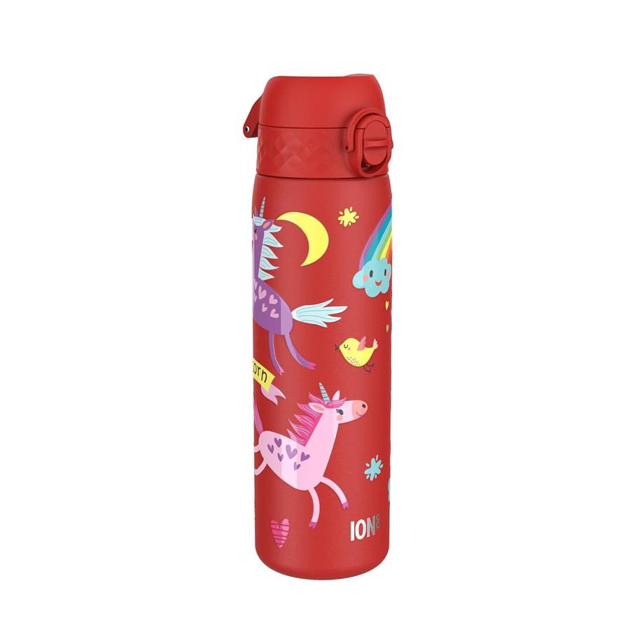 Paslanmaz Çelik İnce Suluk - Kırmızı Unicorn - 600 ml - Sızdırmaz
