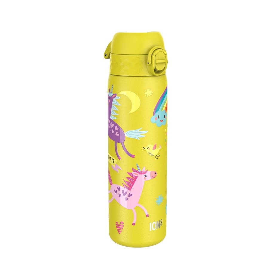 Paslanmaz Çelik İnce Suluk - Sarı Unicorn - 600 ml - Sızdırmaz