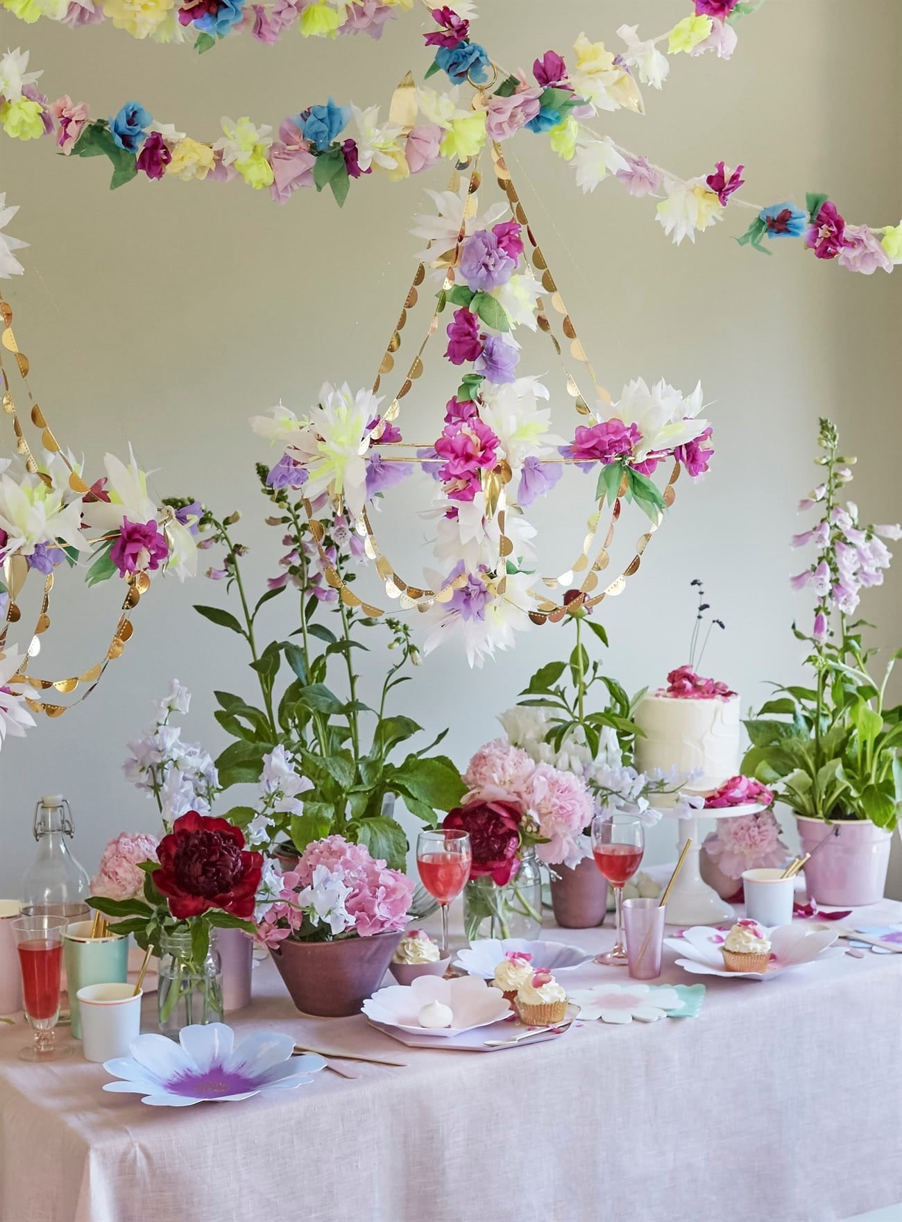 Lilac Blossom Chandelier - Lila Çiçekli Süs Avizesi