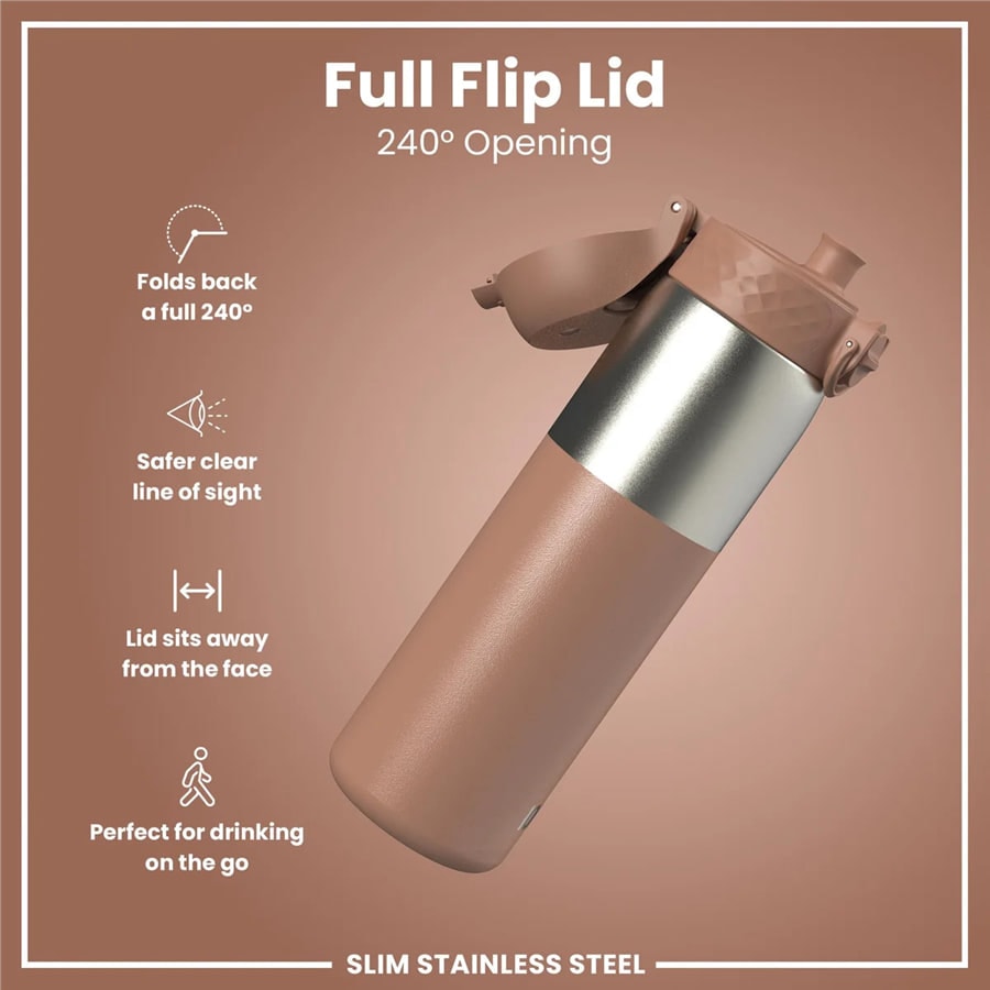 Paslanmaz Çelik İnce Suluk - Mocha Kahve - 600 ml - Sızdırmaz