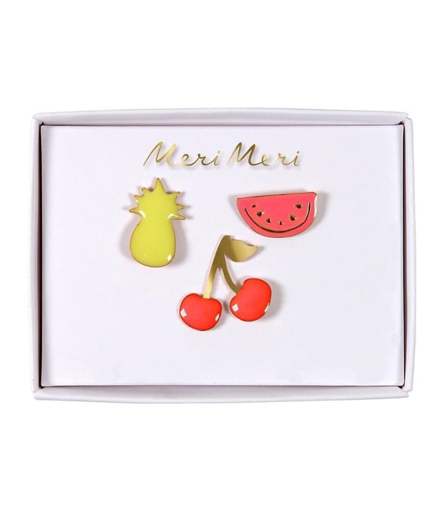 Fruit Enamel Lapel Pins - Meyve Broşlar