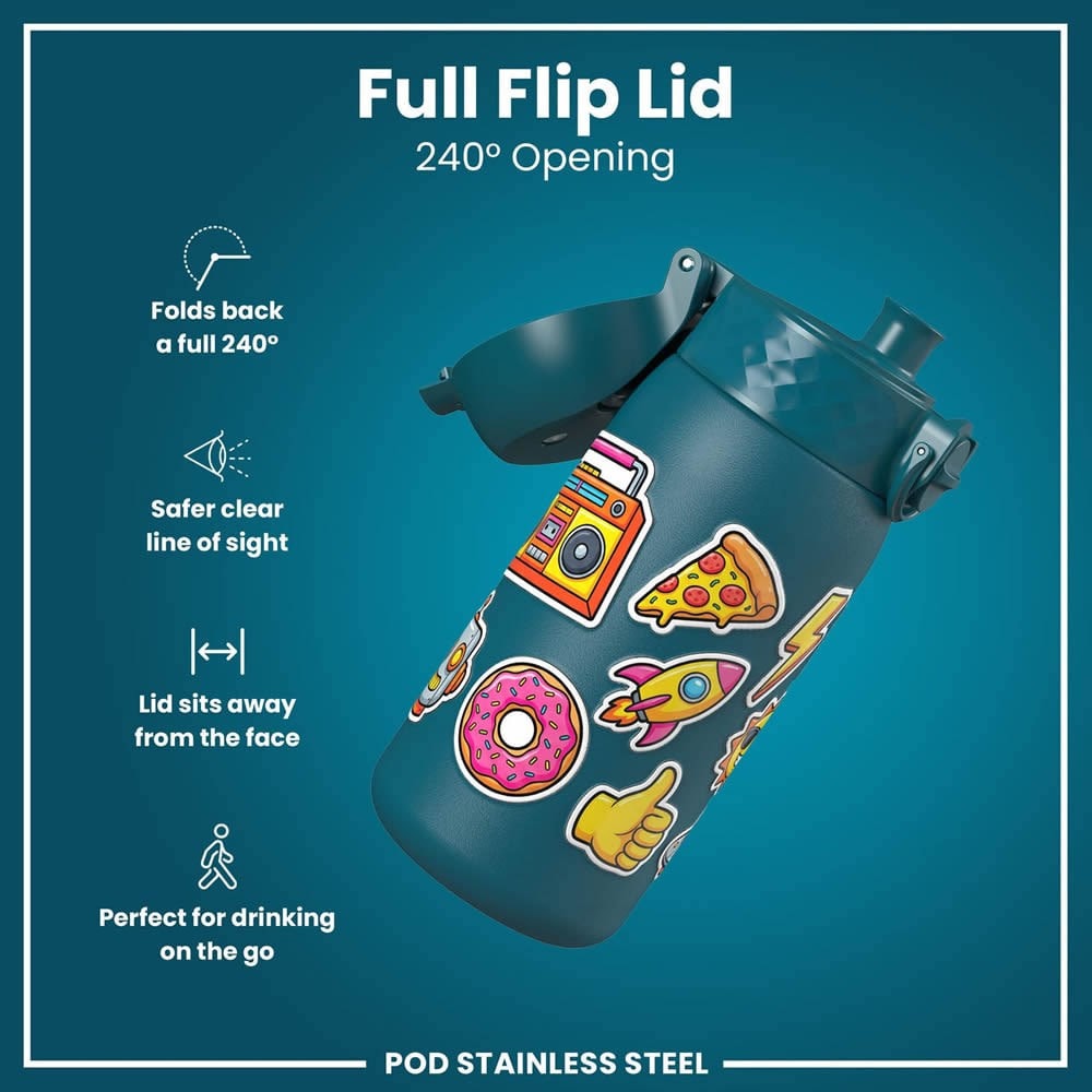 Paslanmaz Çelik Çocuk Suluk - Çıkartmalar - 400 ml - Sızdırmaz