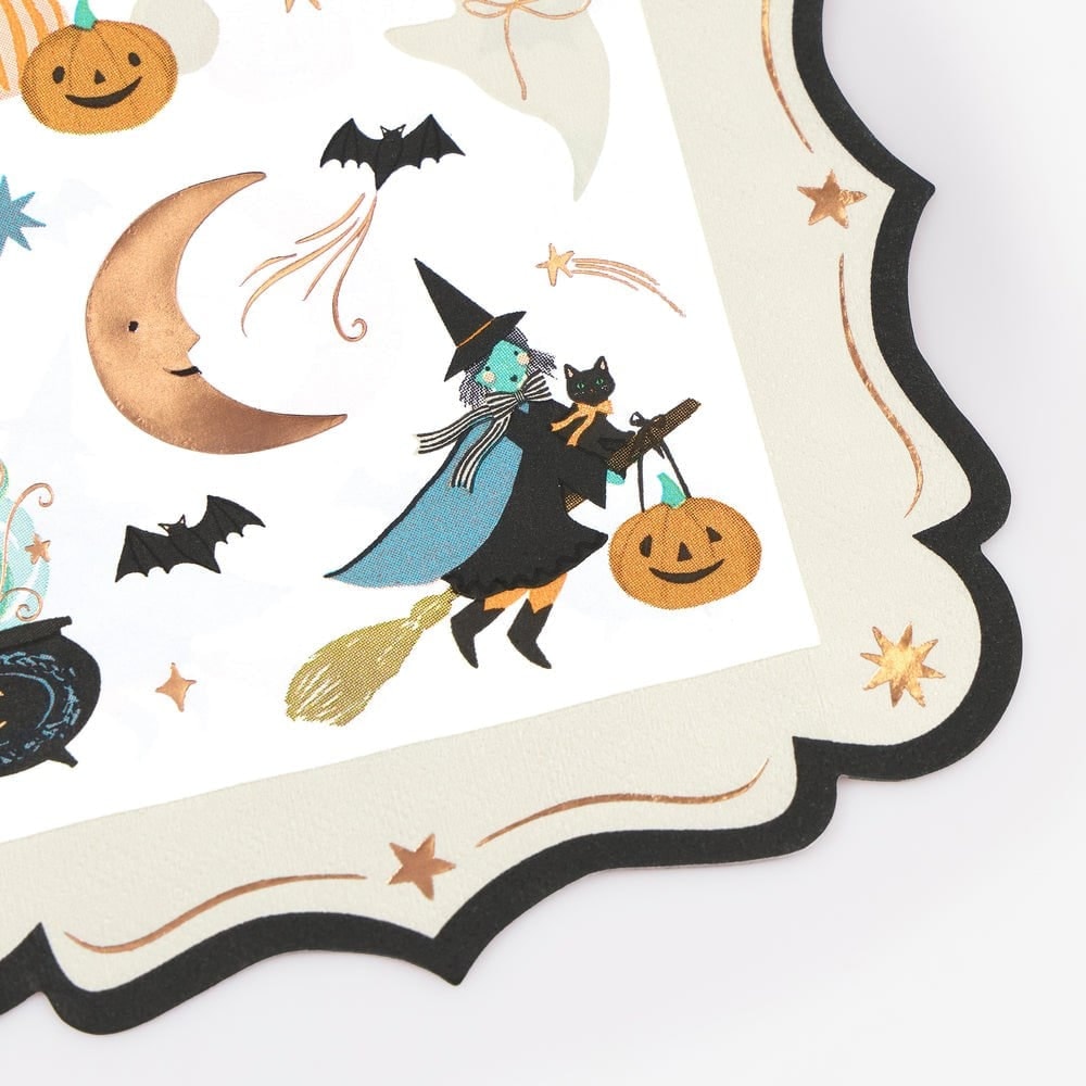 Halloween - Süslü Kenarlı Cadılar Bayramı Büyük Peçete - L - 16 Adet