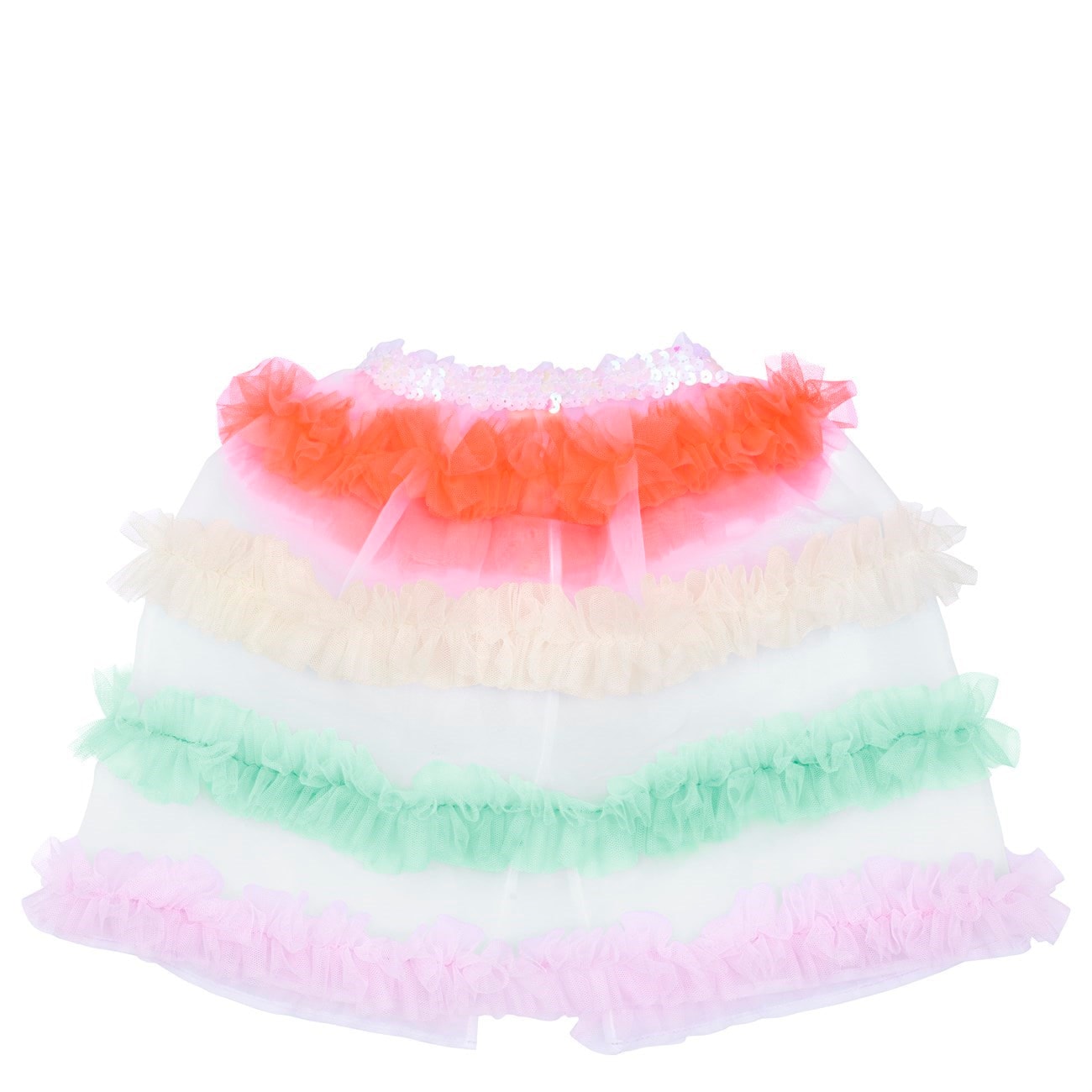 Neon Tulle Ruffle Capelet - Neon Tüllü Pelerin