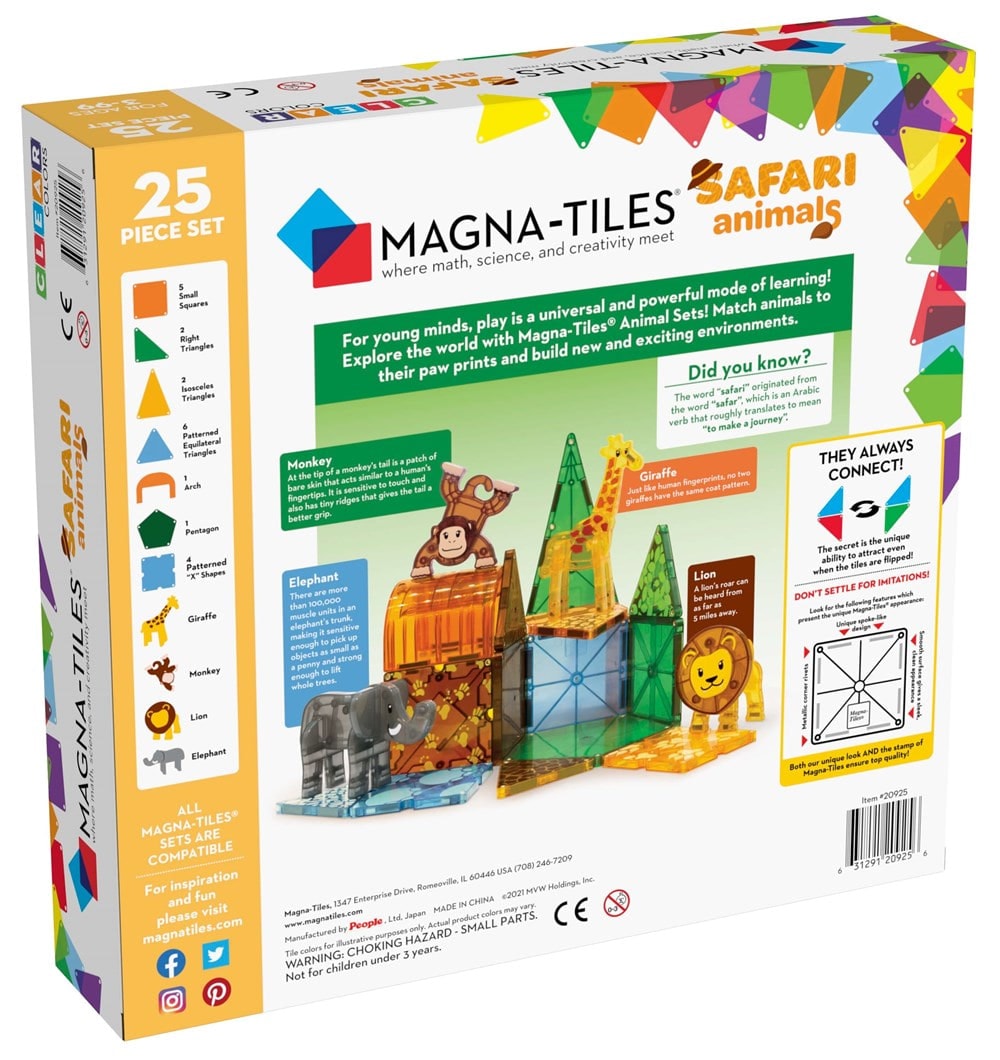 Safari Manyetik Bloklar - 25 Parça