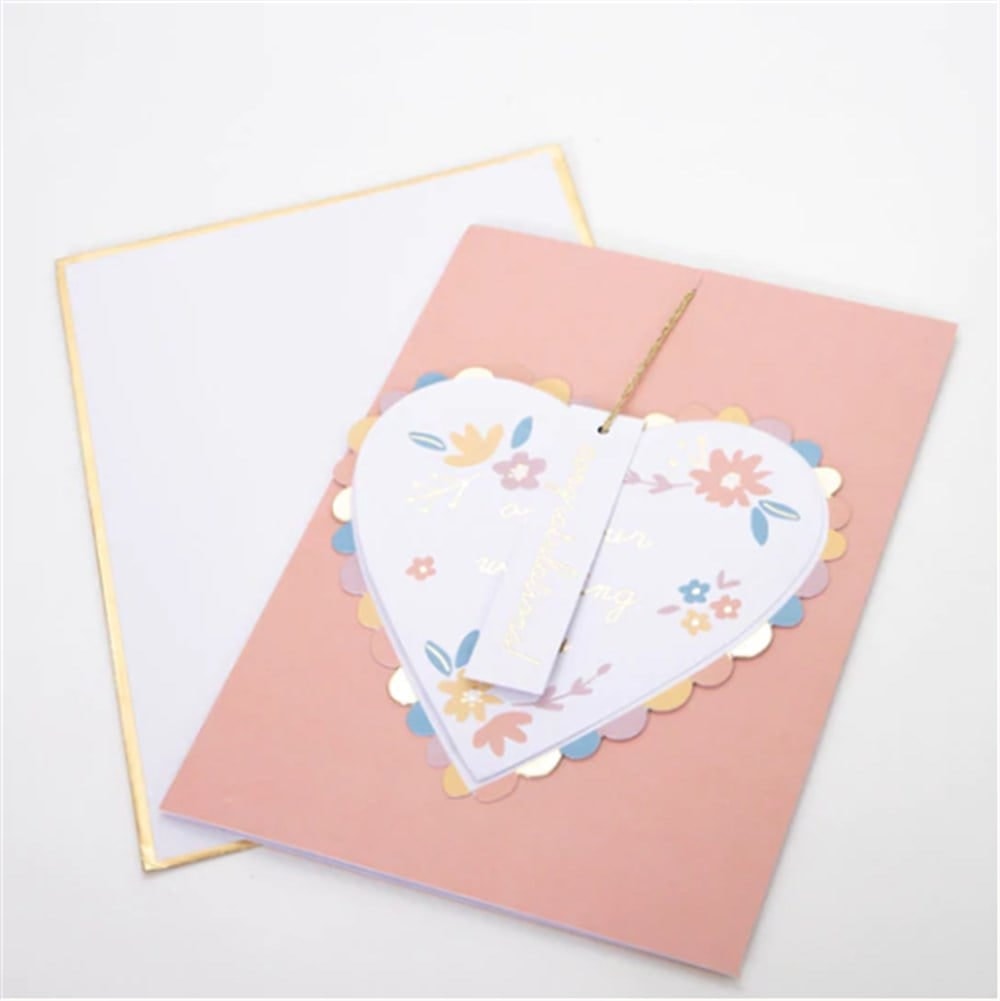 Heart Wedding Card - Kalpli Evlilik Tebrik Kartı