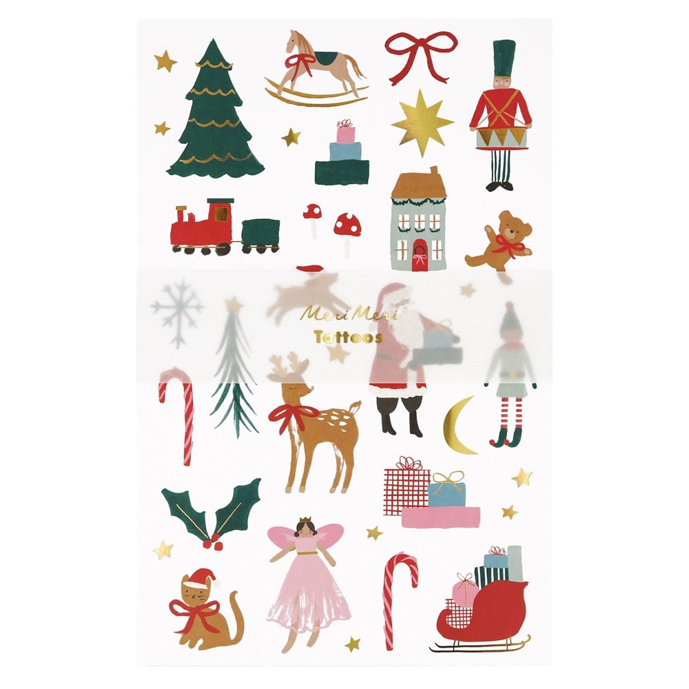 Christmas Tattoo Sheet - Yeni Yıl Geçici Dövmeler - 2 Sayfa