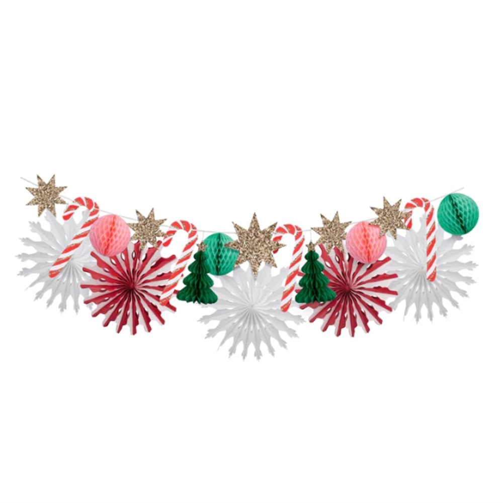 Xmas Honeycomb Garland - Yeni Yıl Petekli Asılan Süs
