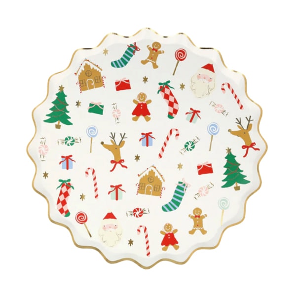 Jolly Christmas Side Plates - Yeni Yıl Tabaklar (M) (8'li)