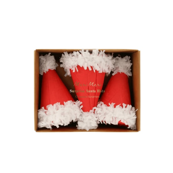 Surprise Santa Hats - Süprizli Noel Baba Şapkalar (3'lü)