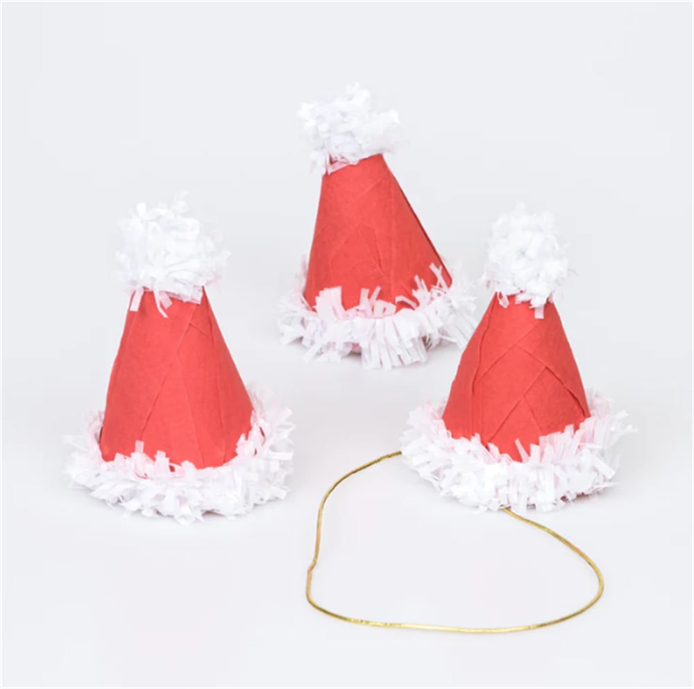 Surprise Santa Hats - Süprizli Noel Baba Şapkalar (3'lü)