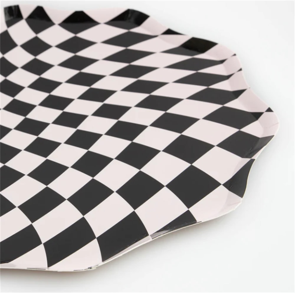 Halloween Checker Dinner Plates - Cadılar Bayramı Damalı Tabaklar (8'li)