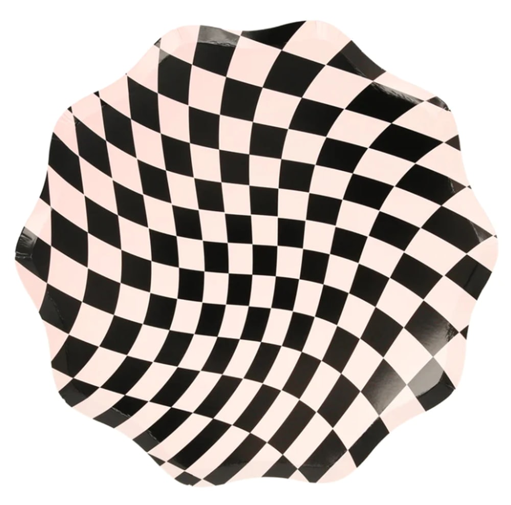 Halloween Checker Dinner Plates - Cadılar Bayramı Damalı Tabaklar (8'li)