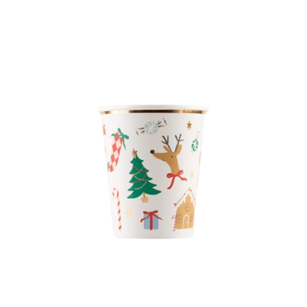 Jolly Christmas Cups - Yeni Yıl Bardaklar (8'li)