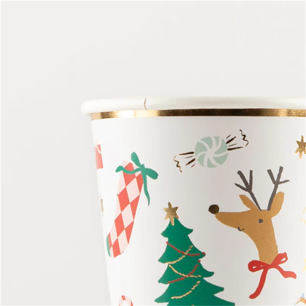Jolly Christmas Cups - Yeni Yıl Bardaklar (8'li)