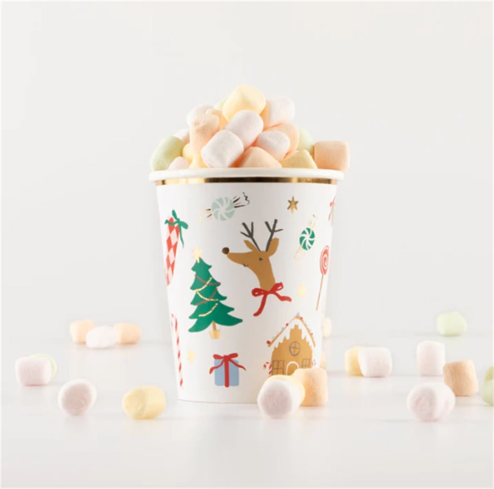 Jolly Christmas Cups - Yeni Yıl Bardaklar (8'li)