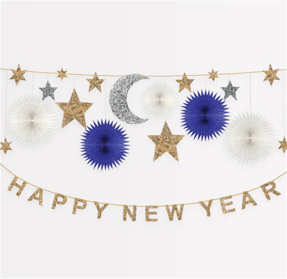 Celestial New Year Garland - Happy New Year Asılan Süs