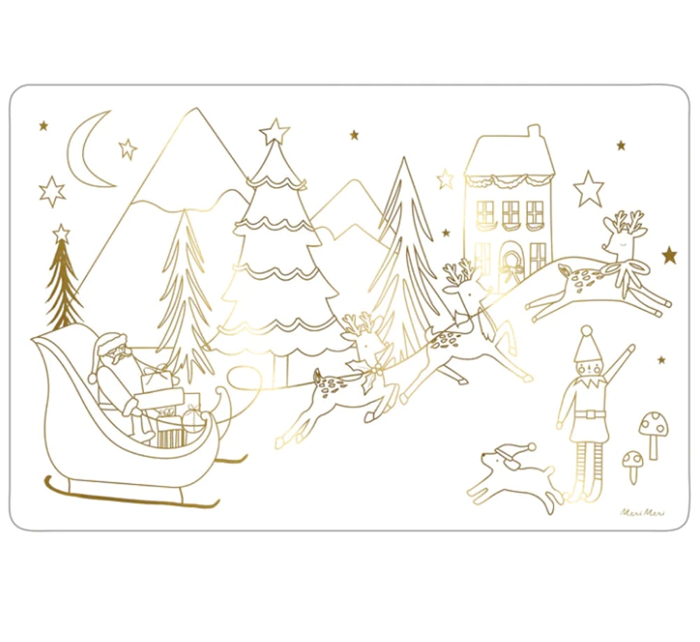 Christmas Colouring Placemats - Yeni Yıl Boyamalı Amerikan Servisi - 8'li