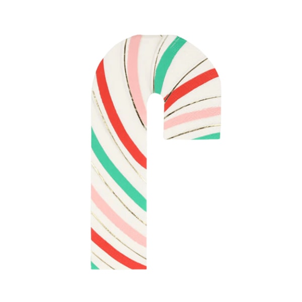 Stripy Candy Cane Napkins - Çizgili Şeker Kamışı Peçeteler (16'lı)