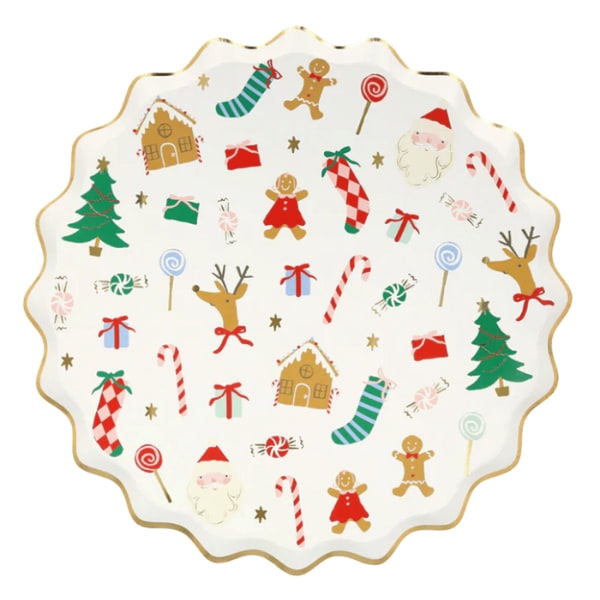 Jolly Christmas Dinner Plates - Yeni Yıl Tabaklar (L) (8'li)