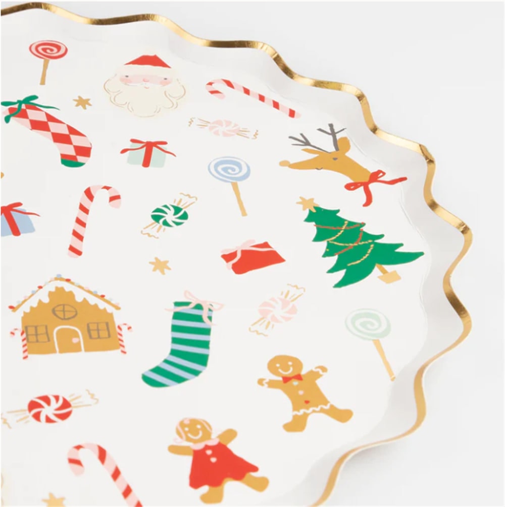 Jolly Christmas Dinner Plates - Yeni Yıl Tabaklar (L) (8'li)