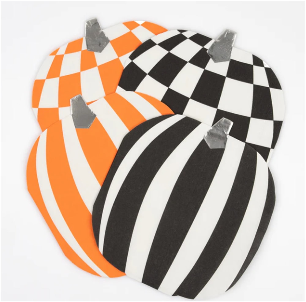 Mod Pattern Pumpkin Napkins - Modern Desenli Balkabağı Peçeteler (16'lı)