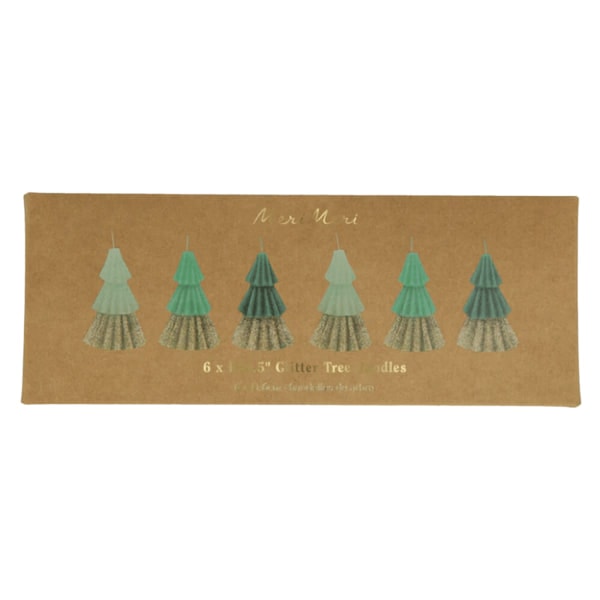 Green Mini Tree Candles - Yeşil Mini Ağaç Mumlar (6'lı)