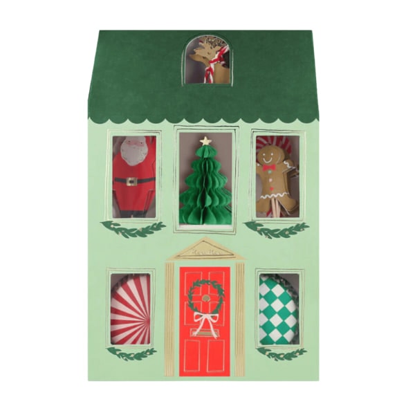 Festive House Cupcake Kit - Yeni Yıl Evi Cupcake Kit (24'lü)