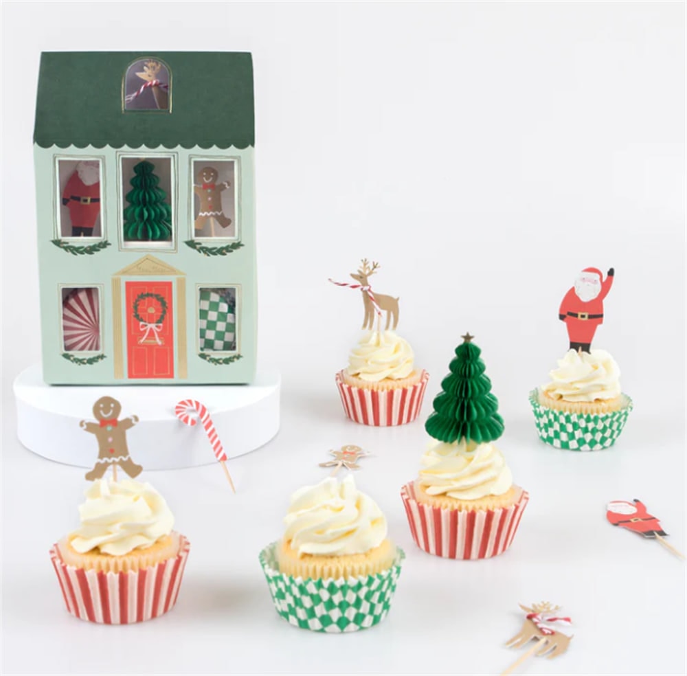 Festive House Cupcake Kit - Yeni Yıl Evi Cupcake Kit (24'lü)