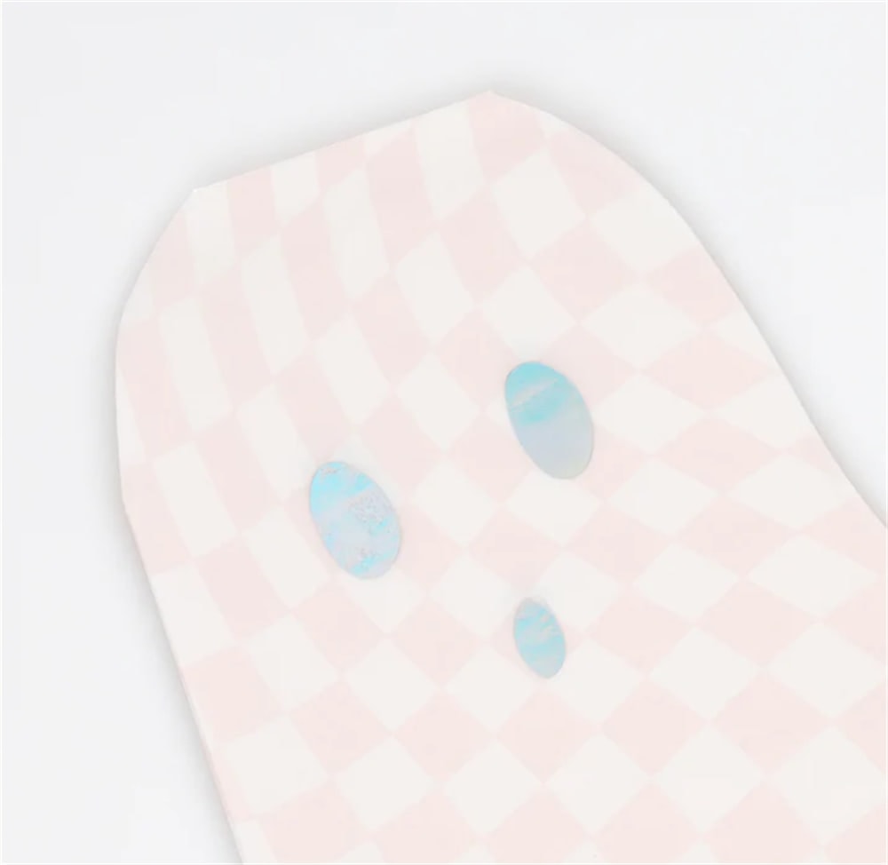Pink Checker Ghost Napkins - Pembe Kareli Hayalet Peçeteler (16'lı)