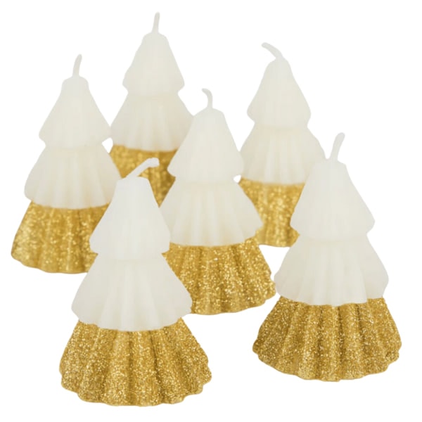 Ivory Mini Tree Candles - Krem Mini Ağaç Mumlar (6'lı)
