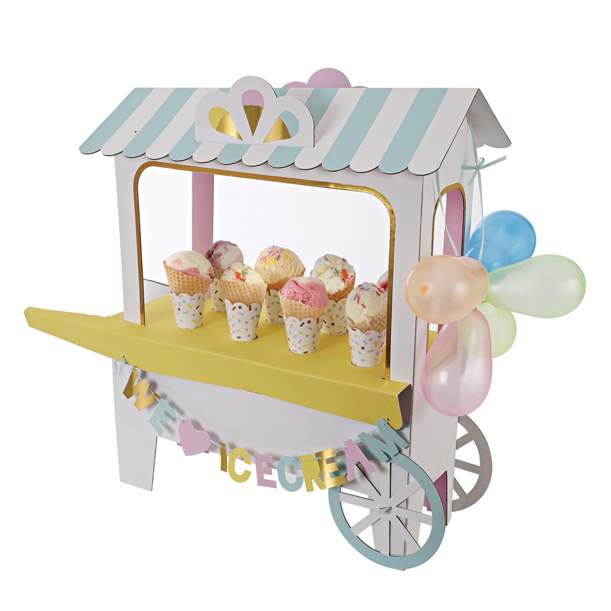 Ice Cream Cart Centerpiece - Dondurma Arabası Masa Süsü